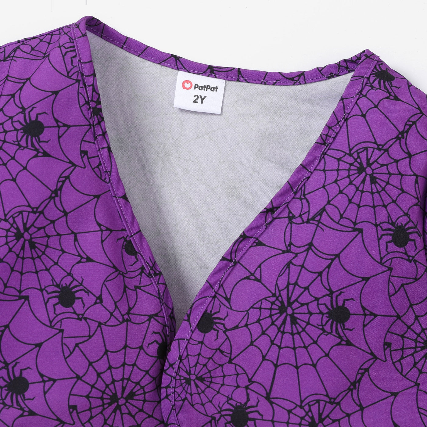 Toddler Girl Sweet Halloween Dress Set - Pumpkin & Spider Web Design