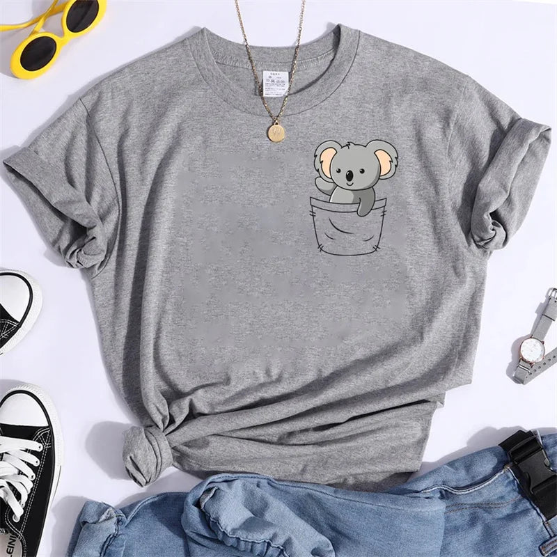 Koala Pocket Print T-Shirt