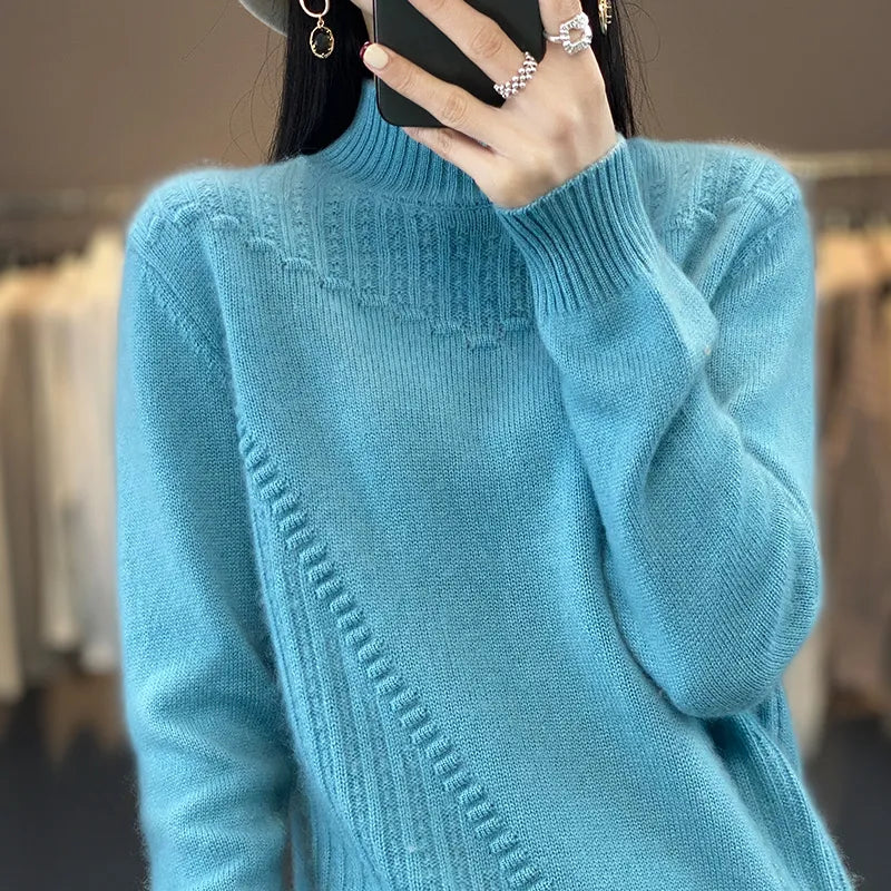 Women's Winter Thickened Pure Wool Sweater