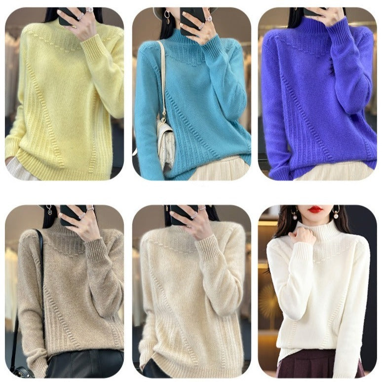 Women's Winter Thickened Pure Wool Sweater