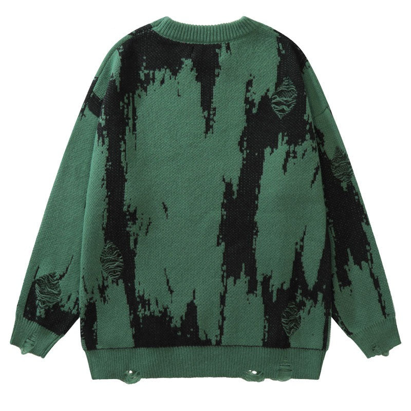 Ripped Grunge Tricot Wool Sweater