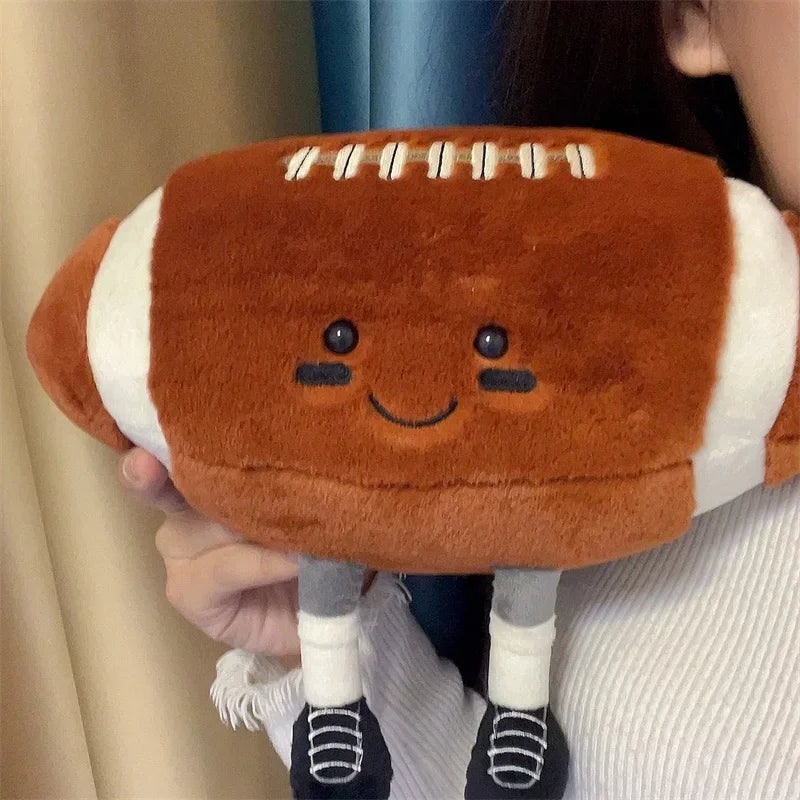 Soft Plush Rugby Ball Pillow Toy