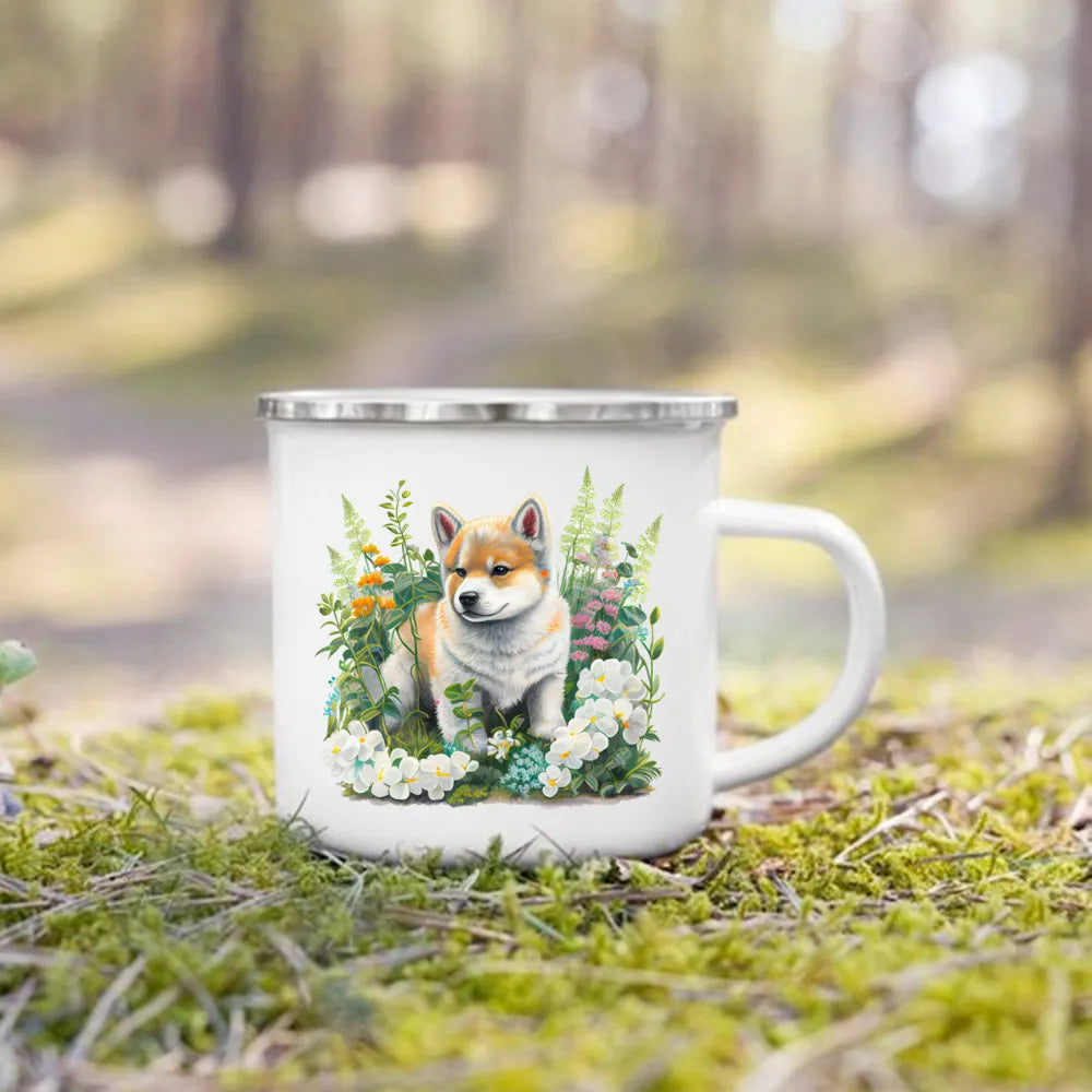 Camping Enamel Mug Dog Lover's Collection