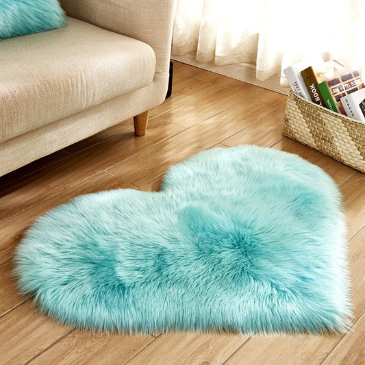 Heart Shaped Plush Rug Carpet