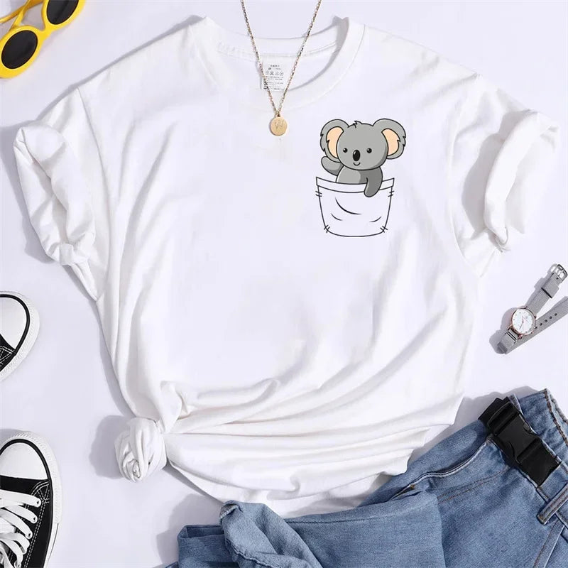 Koala Pocket Print T-Shirt