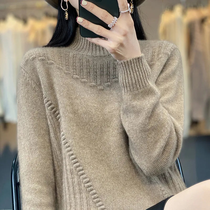 Women's Winter Thickened Pure Wool Sweater