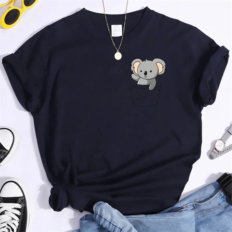 Koala Pocket Print T-Shirt