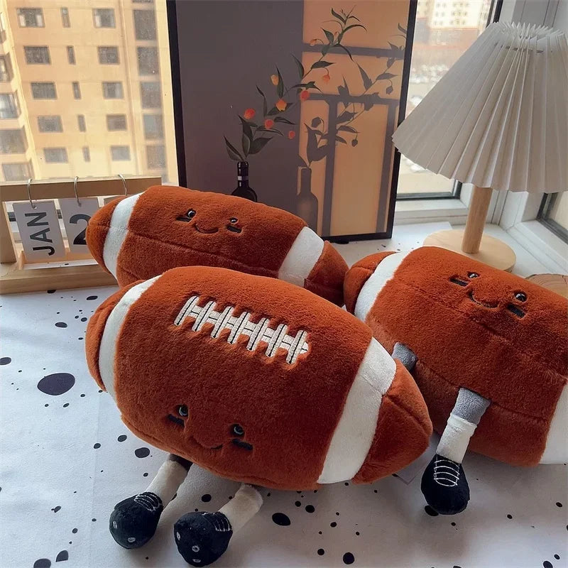 Soft Plush Rugby Ball Pillow Toy