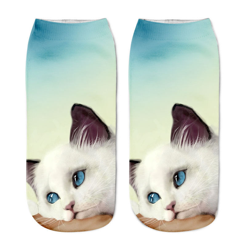 Cotton Ankle Cute Cat Socks