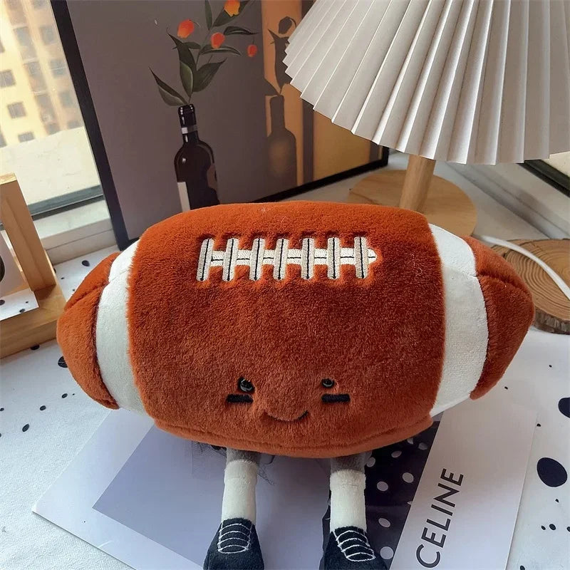 Soft Plush Rugby Ball Pillow Toy