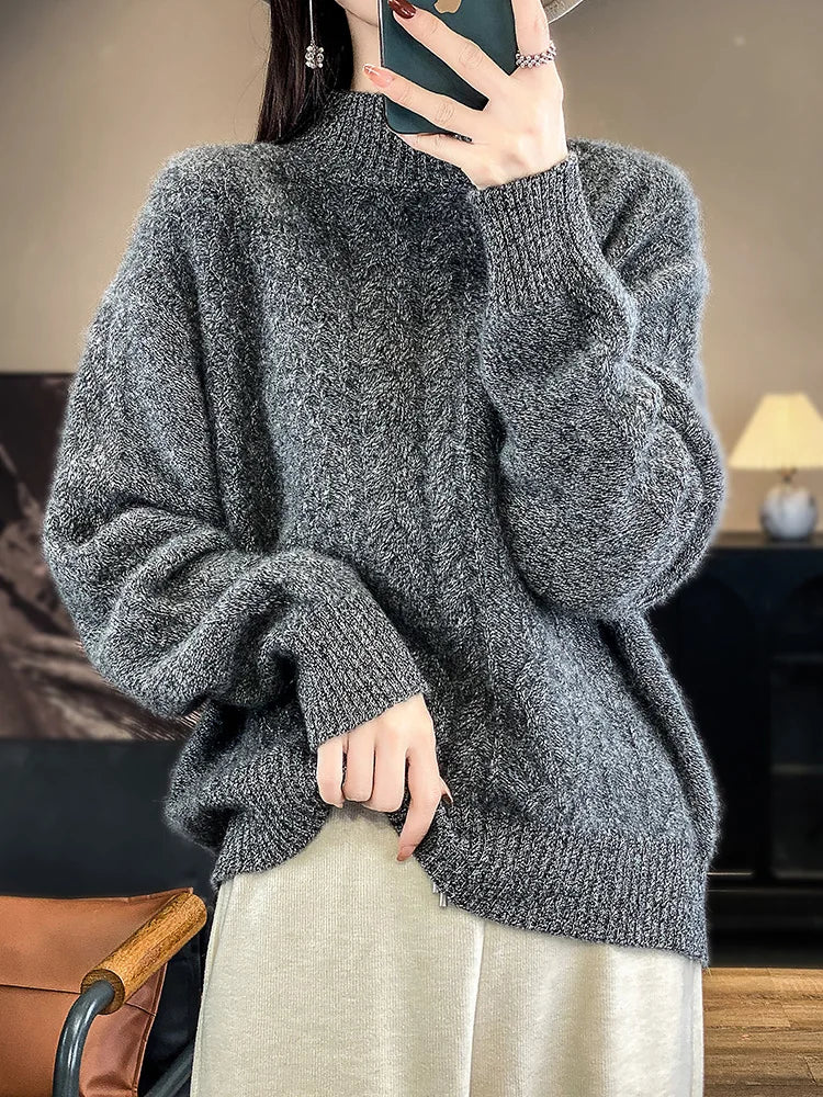 Women's Thick Sweater for Autumn and Winter