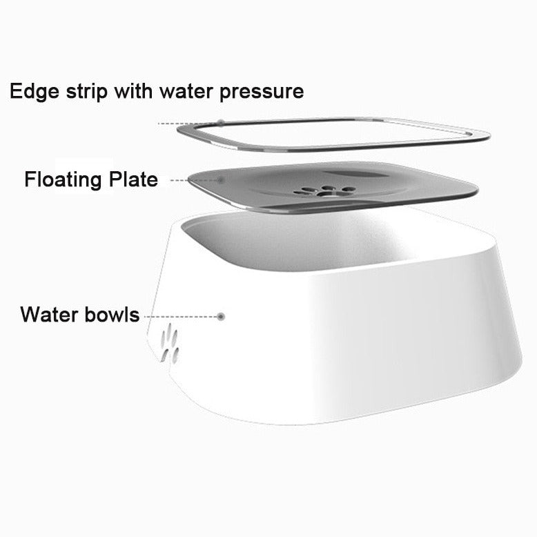 Slow Water Feeder - Drinking Fountain Bowl for Dogs & Cats