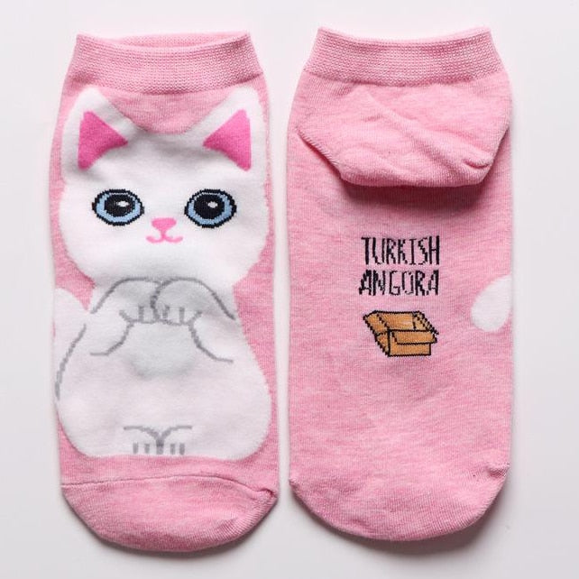 Cotton Ankle Cute Cat Socks