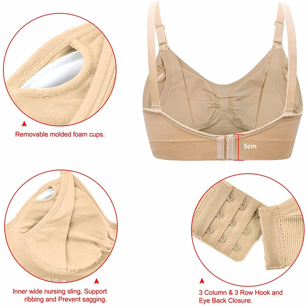 Nursing Breastfeeding Maternity Easy Removal Bra