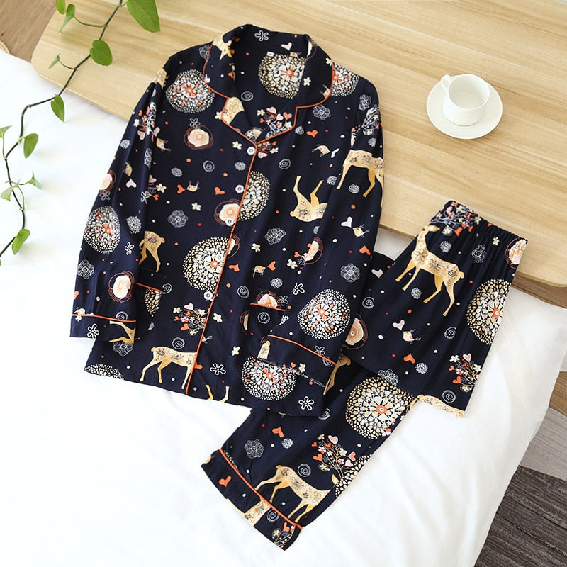 Spring & Summer Floral Pyjama Suit for Women