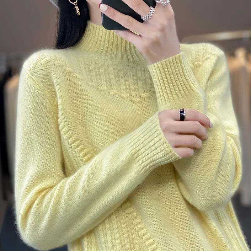 Women's Winter Thickened Pure Wool Sweater