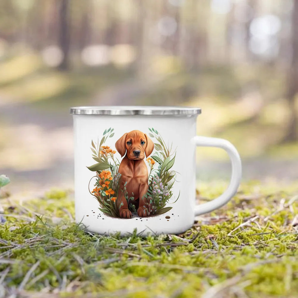 Camping Enamel Mug Dog Lover's Collection