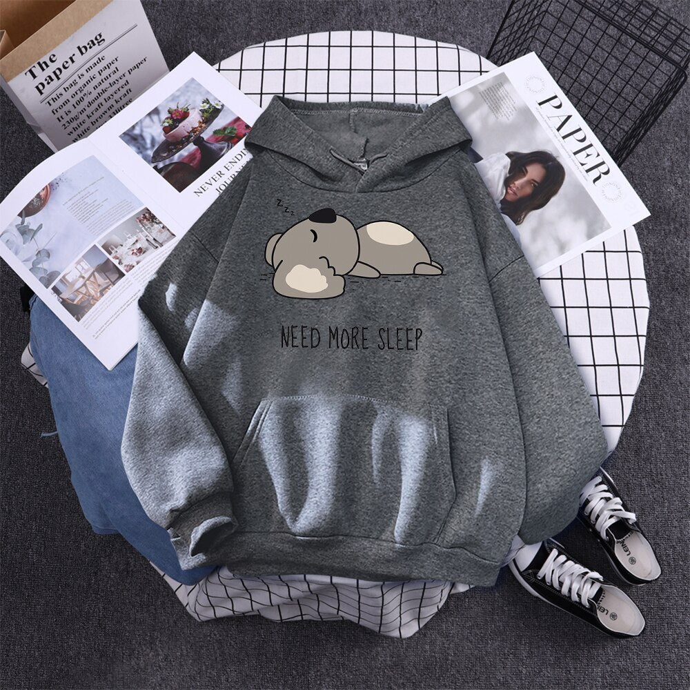 Lazy Koala Oversized Hoodie Sweatshirt