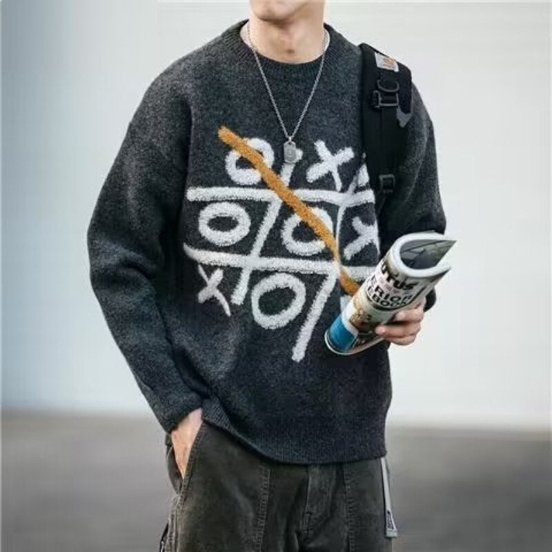 Men's Creative Tic Tac Toe Pullover