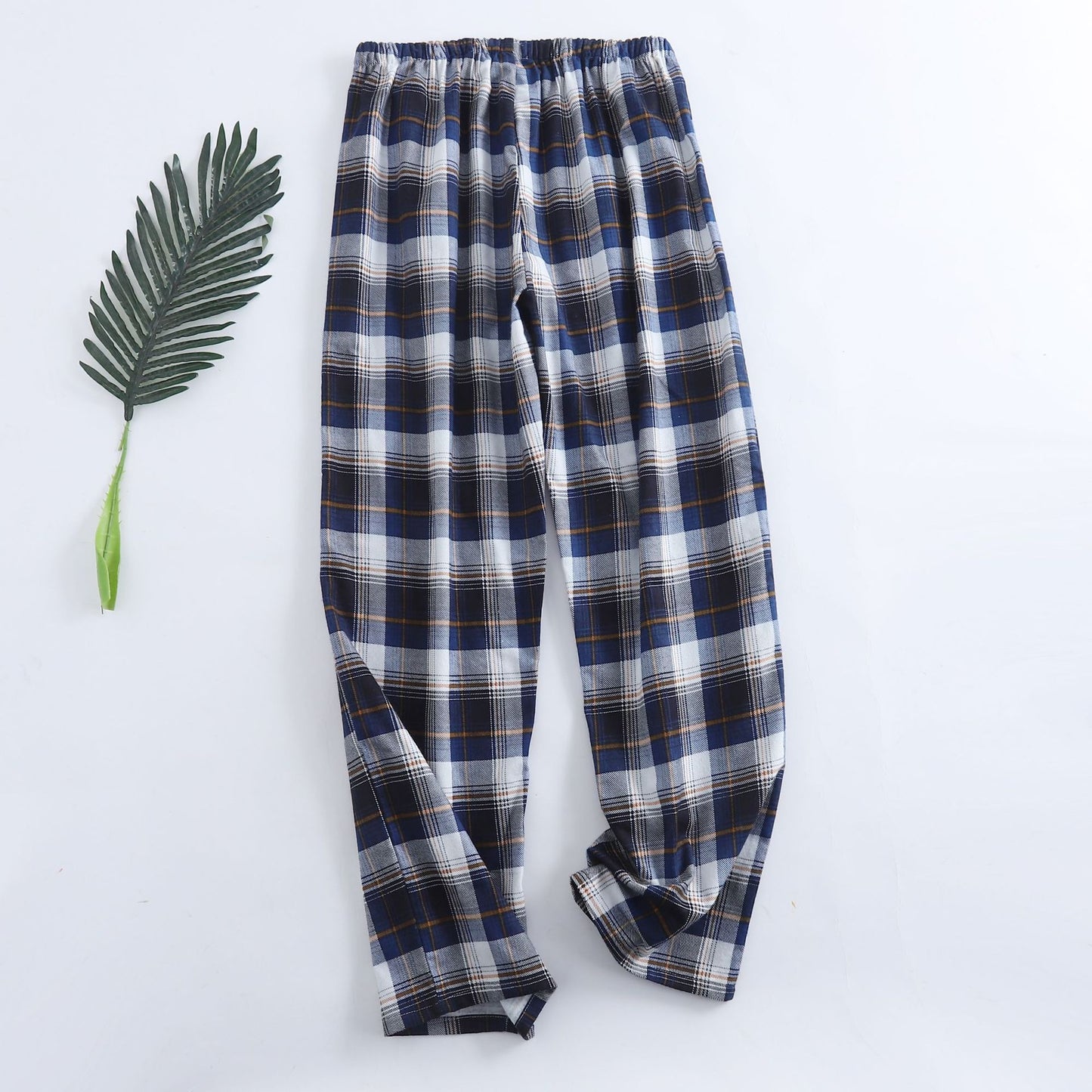 Winter Men's Plaid Flannel Pyjamas 2 Pcs Set