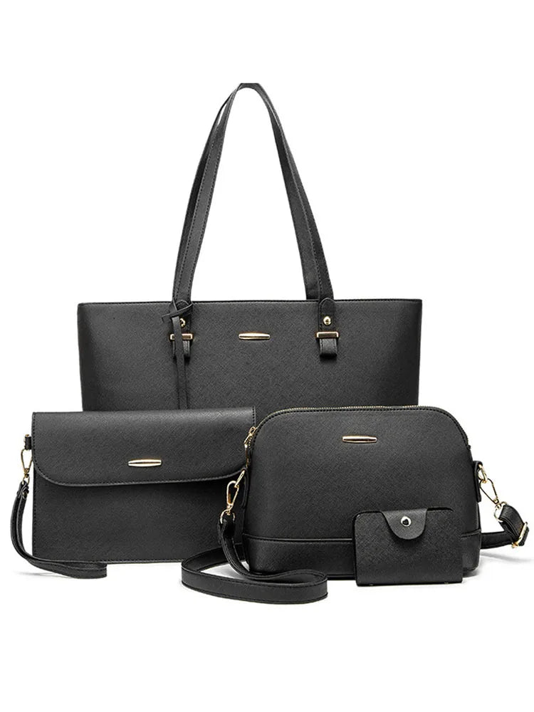 Milano 4-Piece Bag Set: Tote, Crossbody & Shoulder