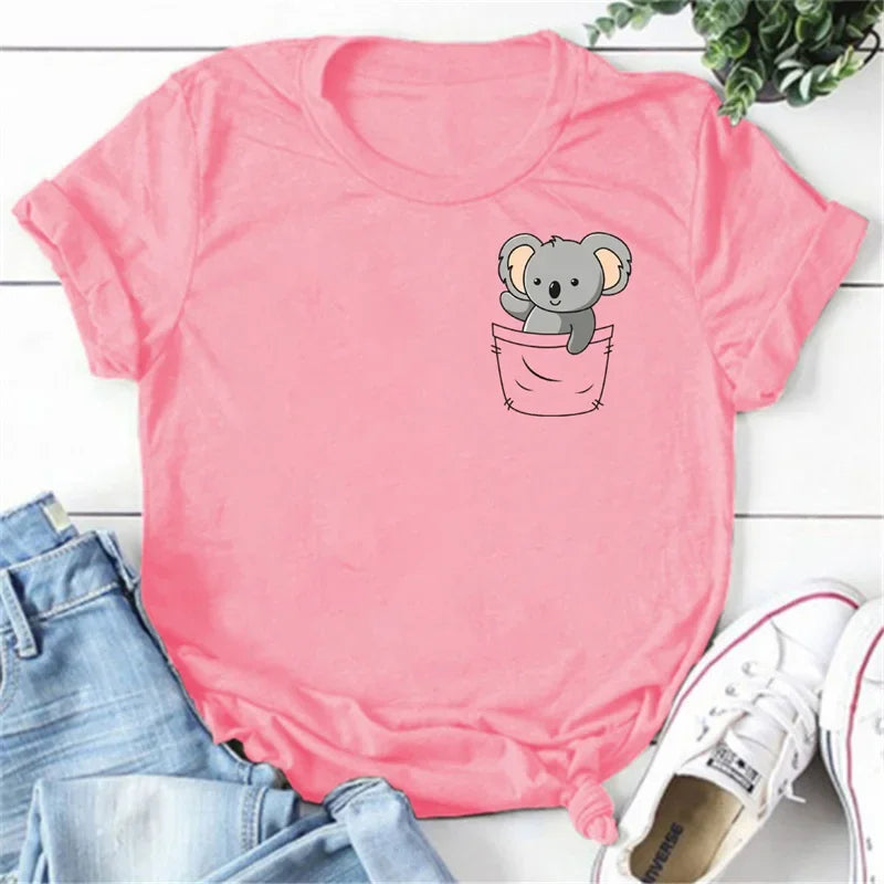 Koala Pocket Print T-Shirt