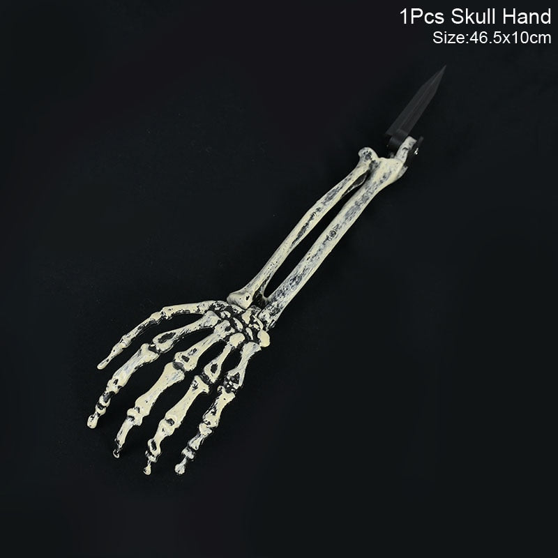 Halloween Decoration Props - Head and Hand Skull Skeleton