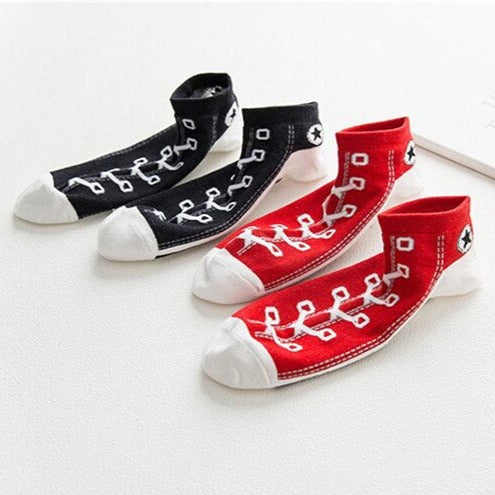 Low-Cut Socks Funny Sneaker Print