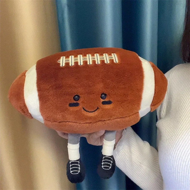 Soft Plush Rugby Ball Pillow Toy