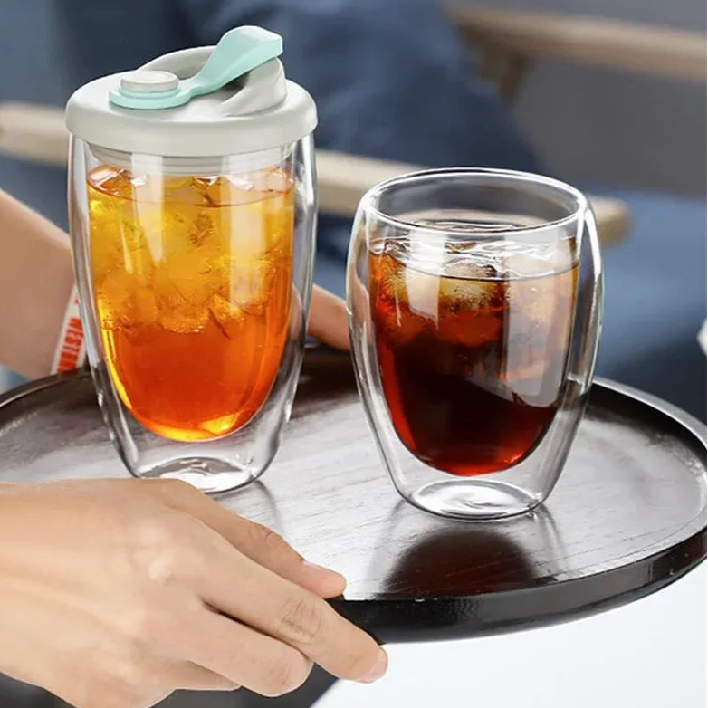 Double Wall Insulated Glass Mug – 5 Sizes Available