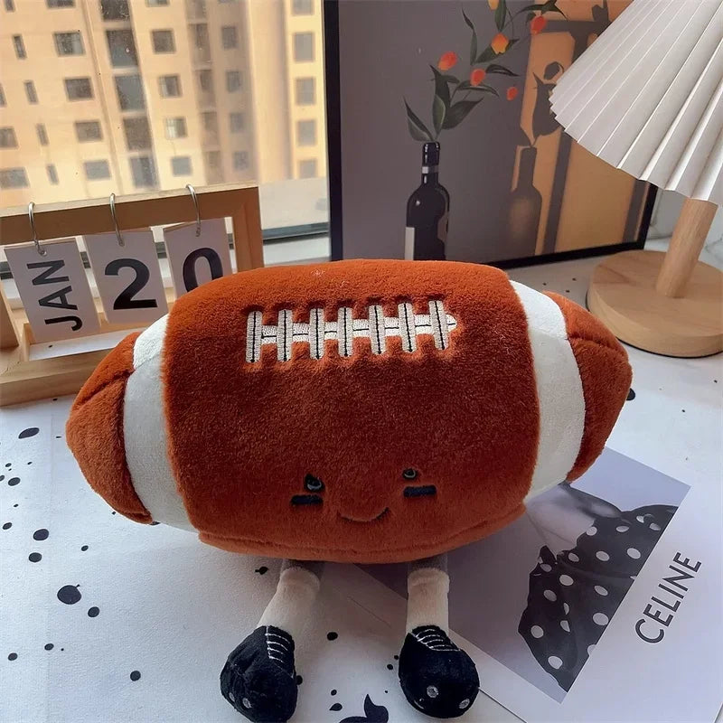 Soft Plush Rugby Ball Pillow Toy