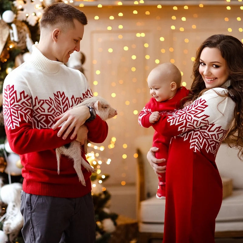 Christmas Family Look Turtleneck Sweater