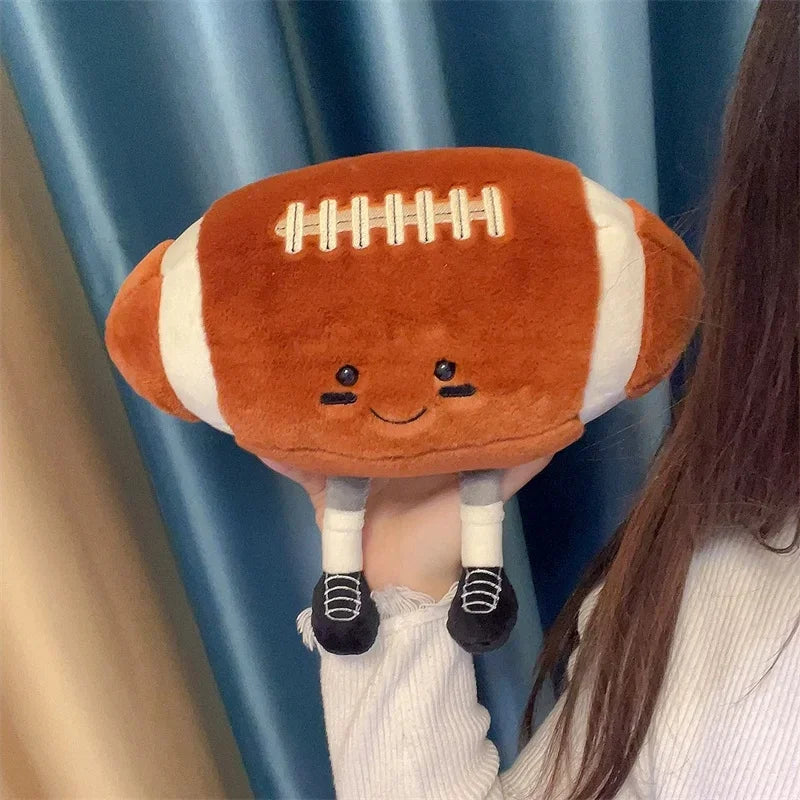 Soft Plush Rugby Ball Pillow Toy