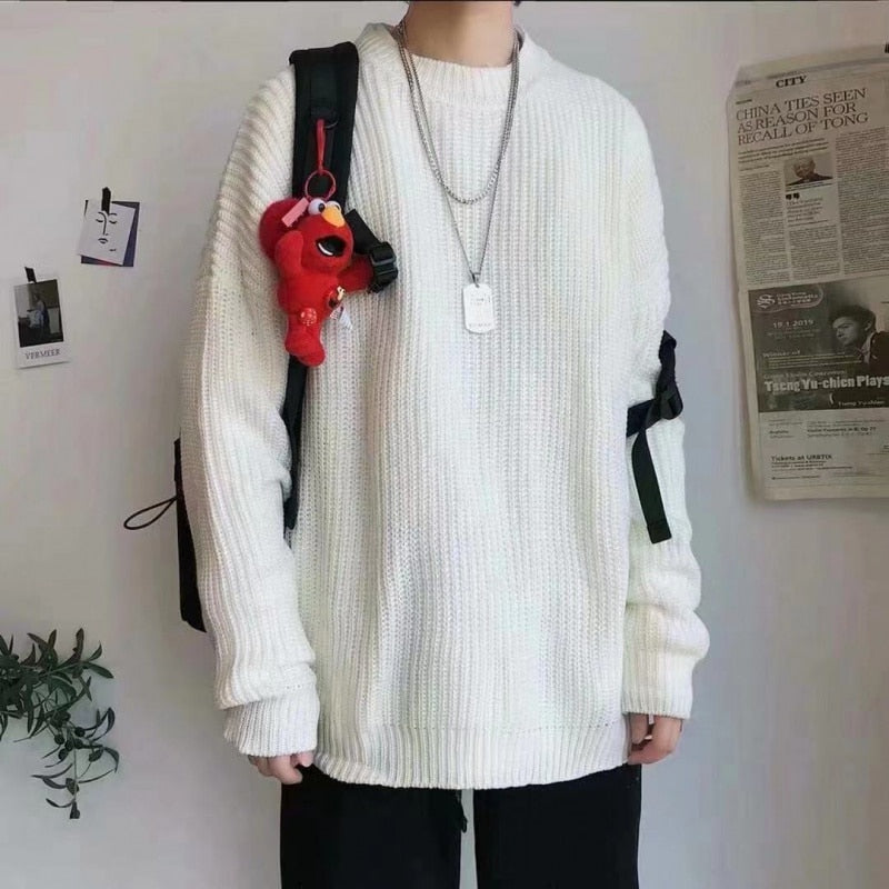 Casual Knitted Oversized Male Sweater