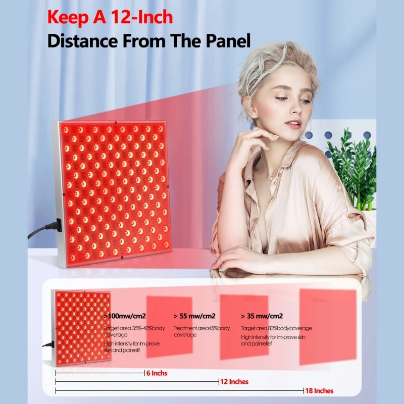 LED Red Light Therapy Panel for Skin Care and Pain Relief