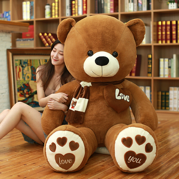Giant Teddy Bear with Scarf Stuffed Plush Toy