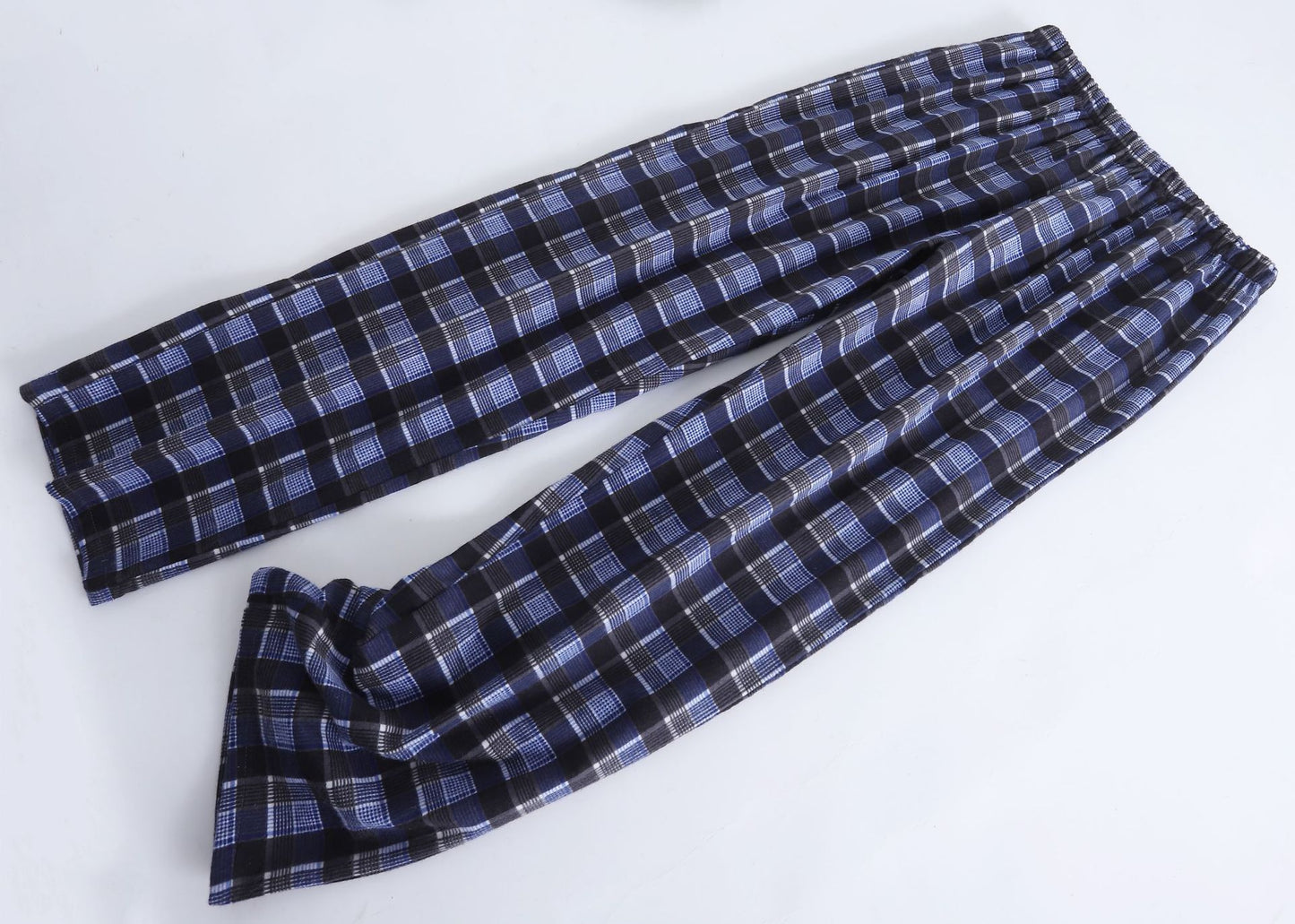 Winter Men's Plaid Flannel Pyjamas 2 Pcs Set