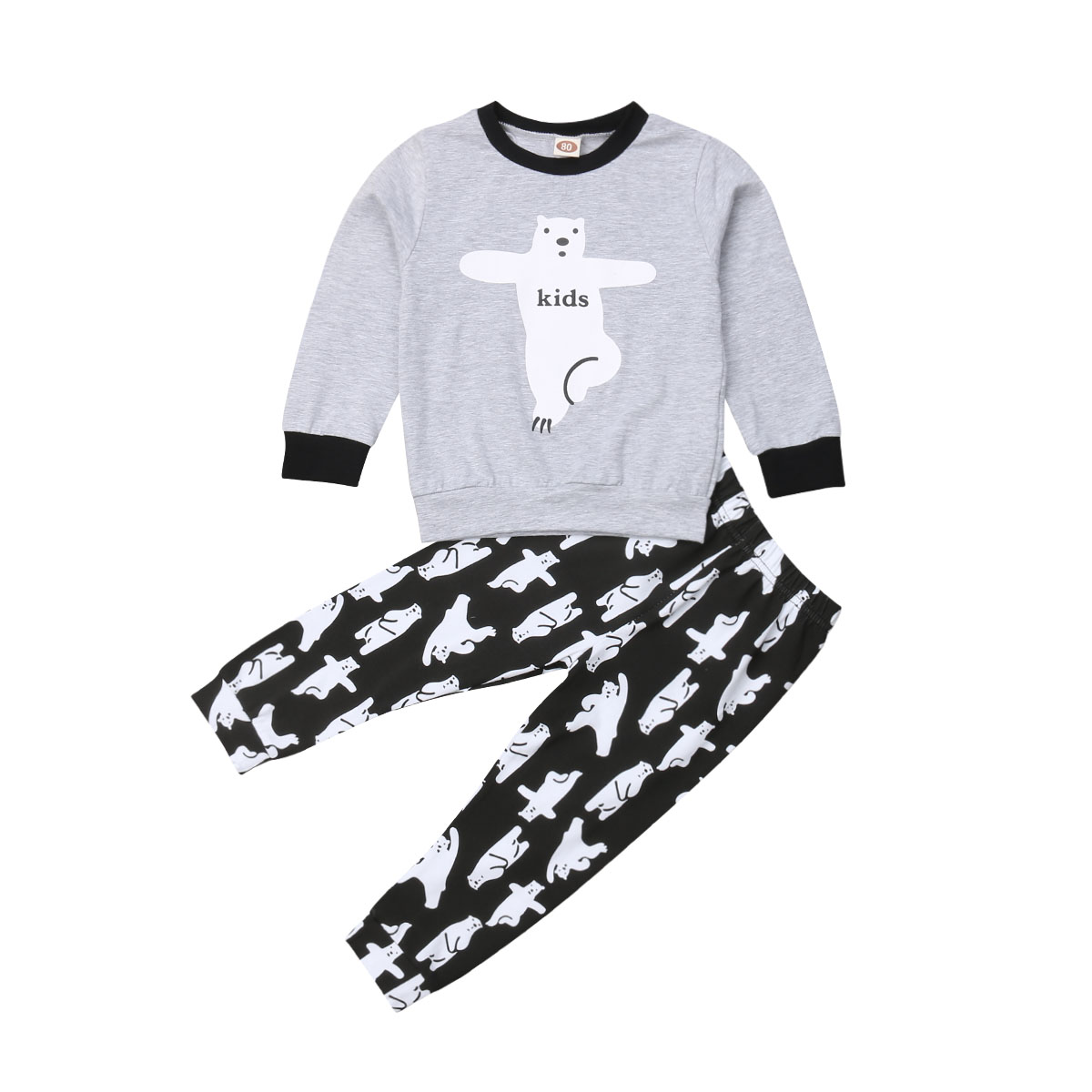 Casual Family Matching Polar Bear Pyjamas Set