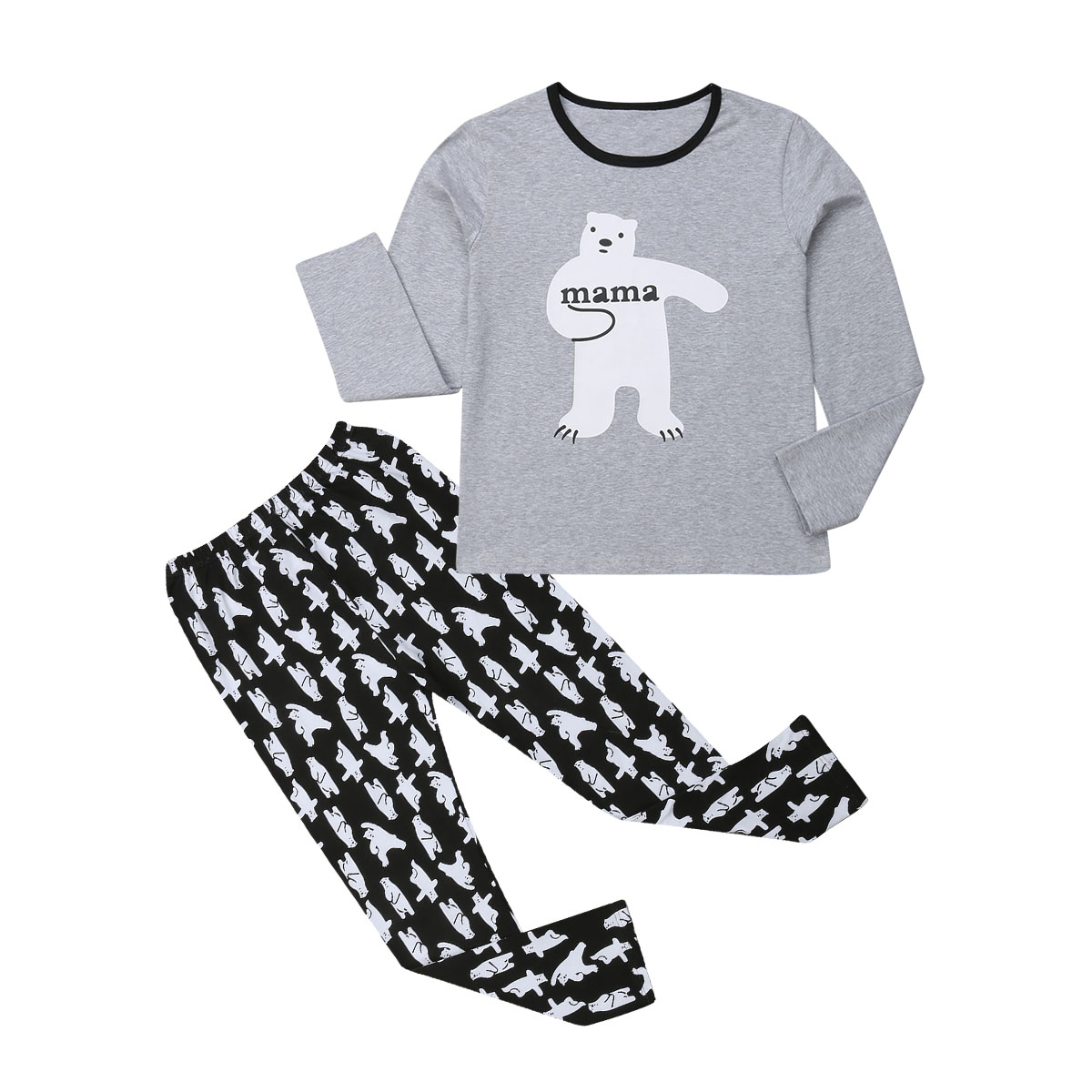 Casual Family Matching Polar Bear Pyjamas Set