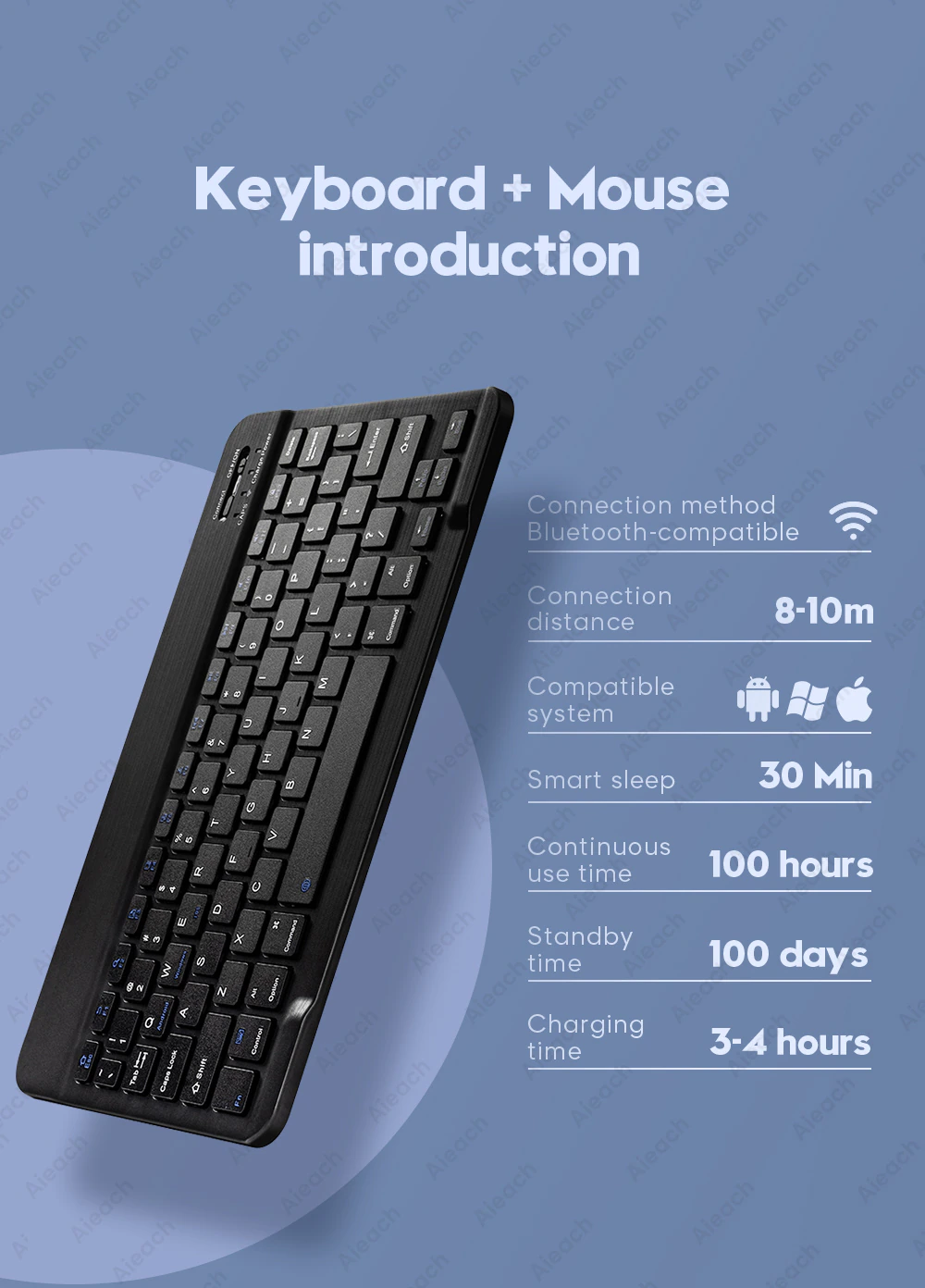 Wireless Bluetooth Keyboard & Mouse Set