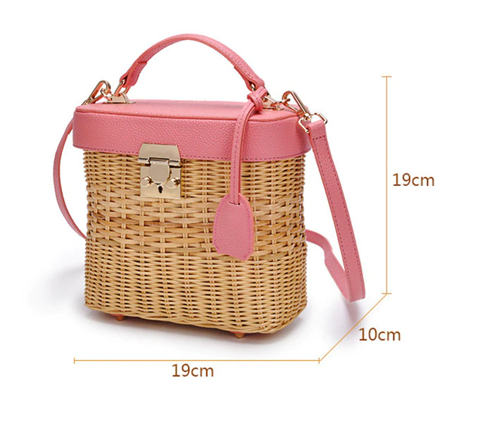 Rattan Straw Crossbody Bag