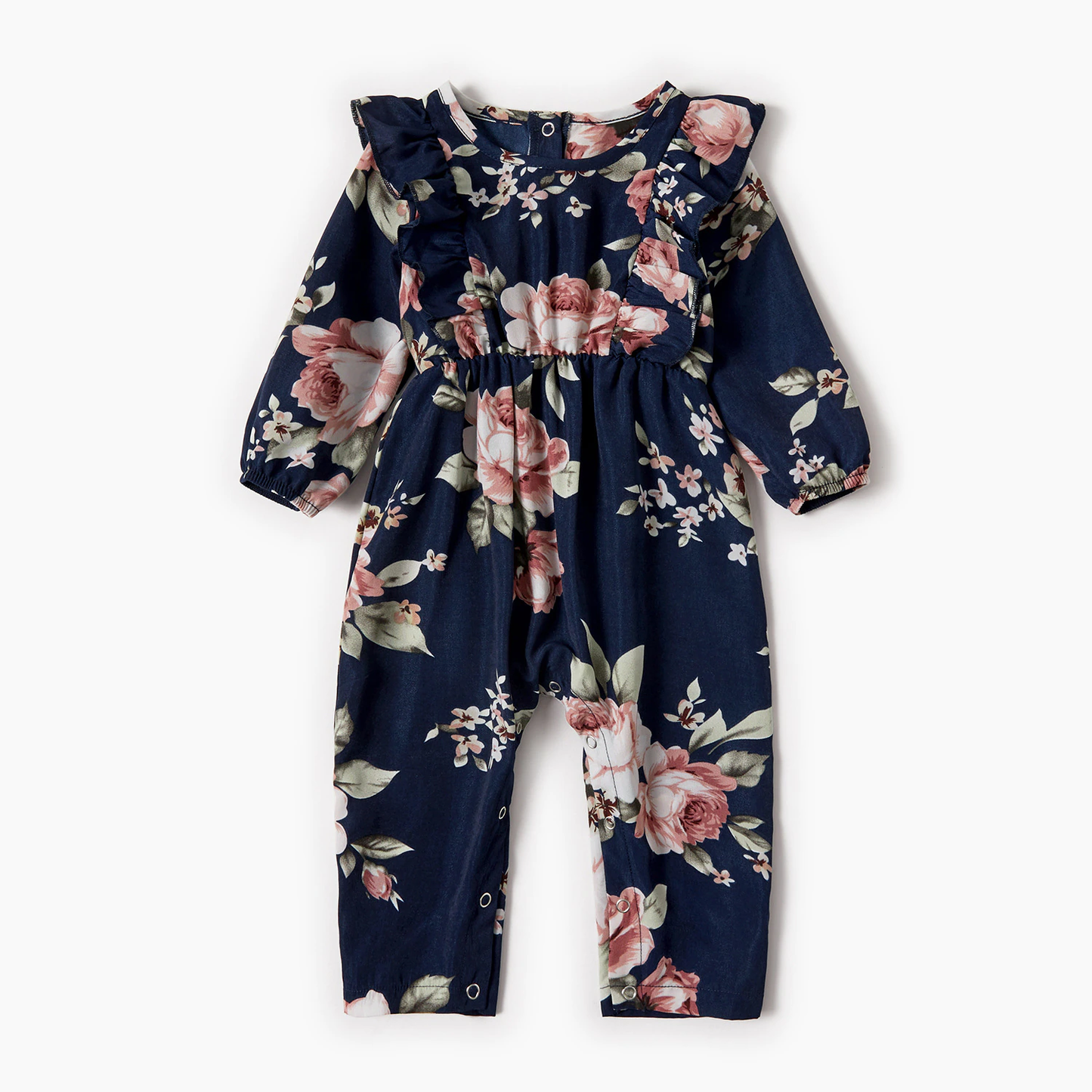 Matching Family Outfit -  Navy Blue Floral Jumpsuit