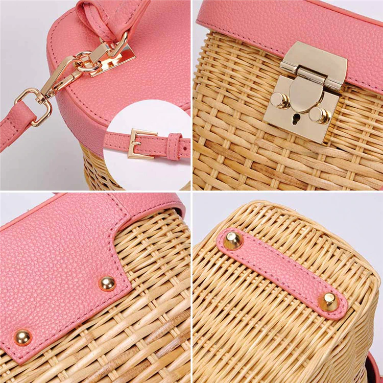 Rattan Straw Crossbody Bag