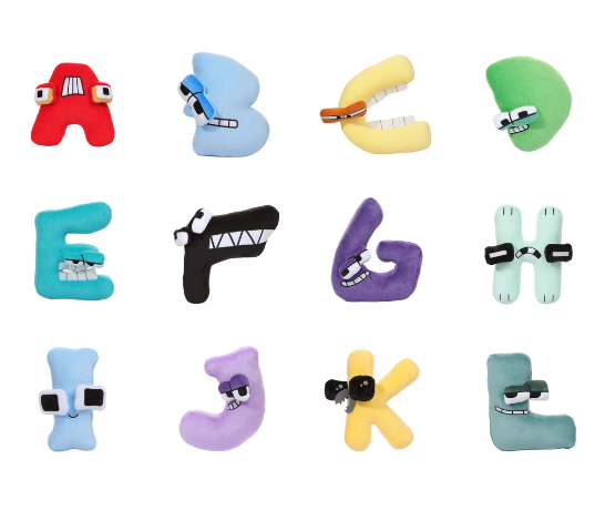 Alphabet Lore Plush Toys - English Letter Stuffed Toys - Educational Alphabet (A-Z)