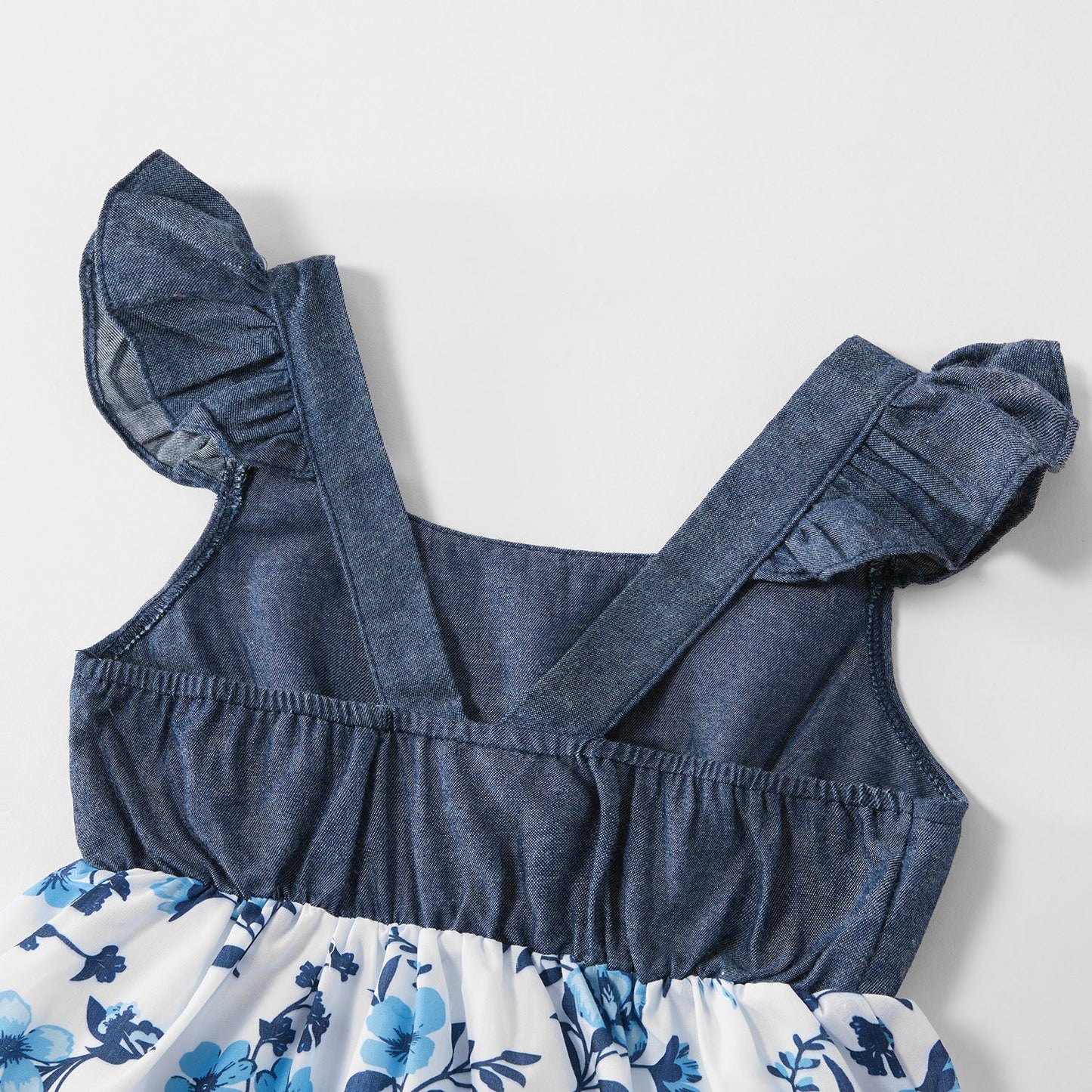 Matching Family Outfit - Floral Dark Denim Outfit for Mummy, Daddy and Baby