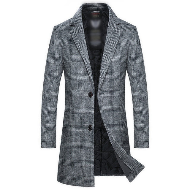 Men's Wool Long Winter Coat