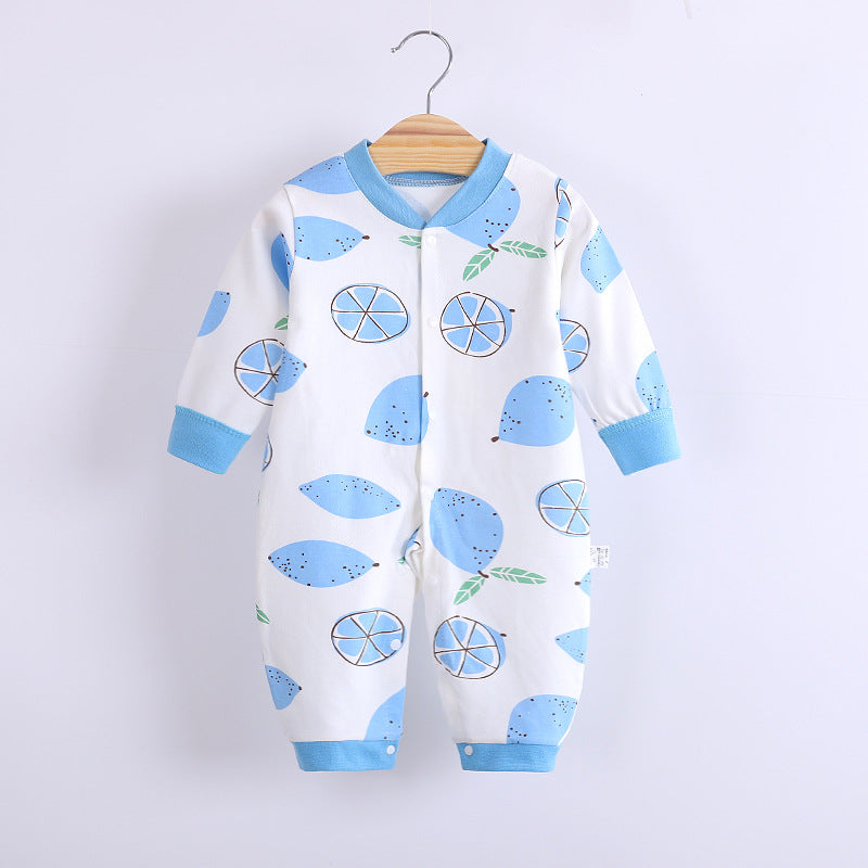 Long-Sleeved Cotton Jumpsuit for Baby and Newborn