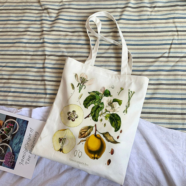 Flowers Nature Reusable Canvas Tote Bag