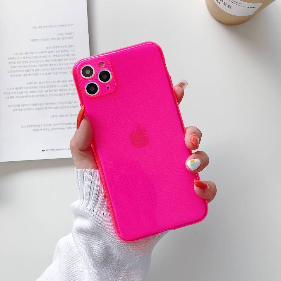 High Quality Neon Soft Silicone Fluorescent Phone Case for iPhone