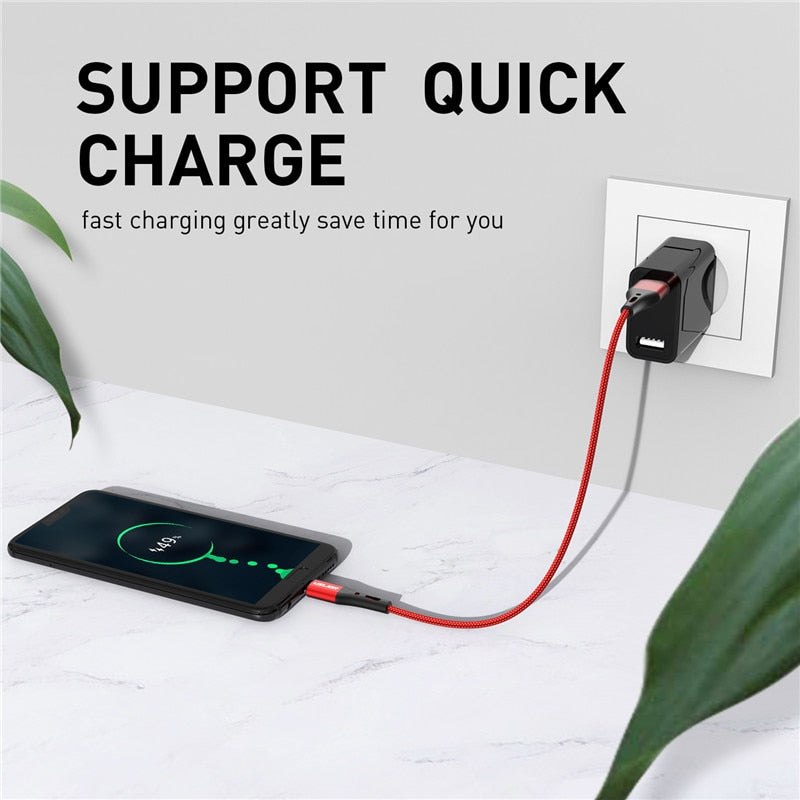 USB Type-C Cable Wire Fast Charging 3A